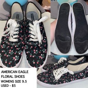 american eagle floral shoes